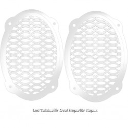 Renkli Hoparlör Kapak Oval Led Takılabilir 2adet Poke PK-5880