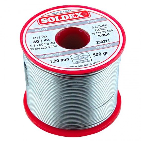 500 GR LEHİM 1.2 MM KALIN SOLDEX SN60 PB40