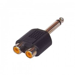 6.3 MM MONO ERKEK / 2 RCA DİŞİ ÇEVİRİCİ JACK