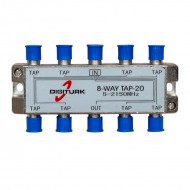 DIGITURK 5-2150 MHZ 20DB 8 YOLLU TAP SWITCH 1/8 SPLITTER