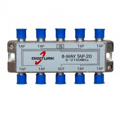 DIGITURK 5-2150 MHZ 20DB 8 YOLLU TAP SWITCH 1/8 SPLITTER