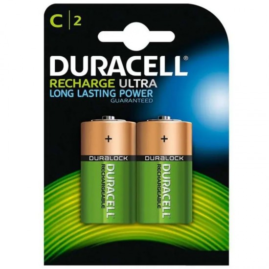 DURACELL C ORTA BOY 3000 MAH NI-MH ŞARJ EDİLEBİLİR 2Lİ PİL (HR14/DC1400)