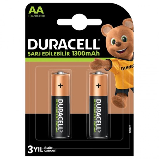 DURACELL ŞARJLI KALEM 1300 MA AA 2Lİ PAKET