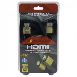 POWERMASTER 1.8 METRE 3D 4K UYUMLU 1.4 V GOLD YASSI ÖRGÜLÜ HDMI KABLO