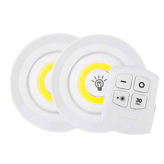 POWERMASTER BEYAZ 150 LÜMEN COB LED YUVARLAK ÇİFT AMPÜL KUMANDALI