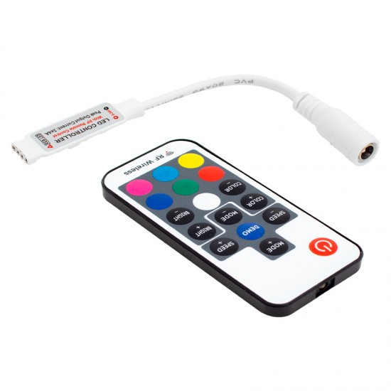 POWERMASTER LED RGB KONTROL DEVRESİ 12 VOLT RF KÜÇÜK MODÜLLÜ UZAK MESAFE ALGILAMALI