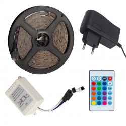 POWERMASTER OM-6 SİLİKONLU 5 METRE RGB ŞERİT LED ANİMASYON DEVRELİ + ADAPTÖR SET