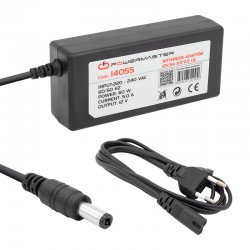 POWERMASTER PM-14055 12 VOLT - 5 AMPER 5.5*2.5 UÇLU PLASTİK KASA MASAÜSTÜ ADAPTÖR