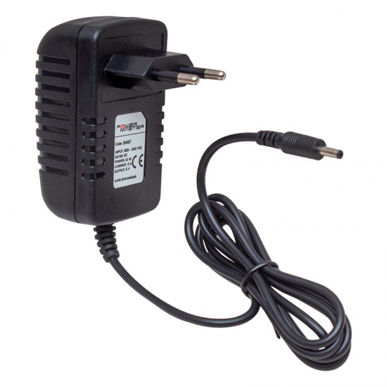 POWERMASTER PM-31667 5 VOLT 2 AMPER PLASTİK KASA PRİZ TİPİ ADAPTÖR 3.5*1.35 UÇ (ANDROID BOX İÇİN)