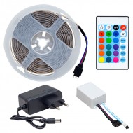 POWERMASTER PM-9383 SİLİKONSUZ 5 METRE RGB ŞERİT LED ANİMASYON DEVRELİ + ADAPTÖR SET