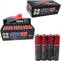 SUPEX R03 1.5V AAA ÇİNKO KARBON İNCE KALEM PİL 60LI PAKET - KUMANDA PİLİ