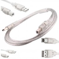 USB YAZICI KABLOSU 1,5 METRE 2.0V ŞEFFAF POWERMASTER (SL-U2015)