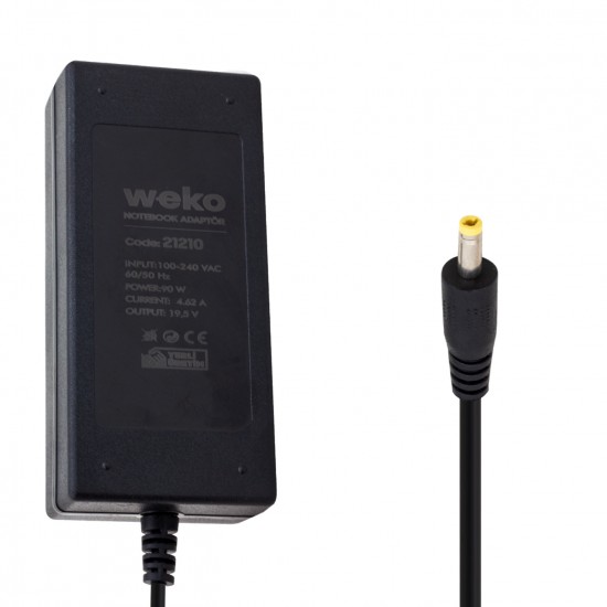 WEKO 19.5 VOLT 4.62 AMPER 90 WATT 4.0*1.7 UÇLU NOTEBOOK ADAPTÖR YERLİ ÜRETİM